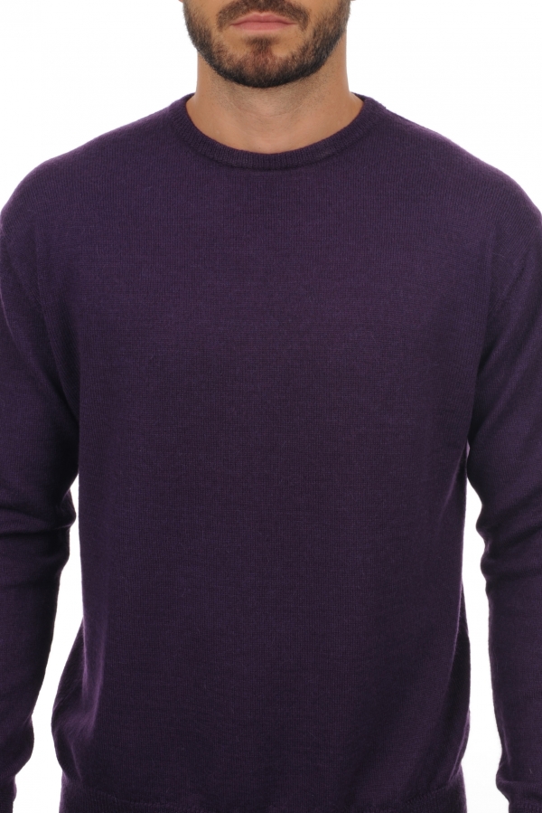 Baby Alpakawolle kaschmir pullover herren nestor alpa violett 2xl